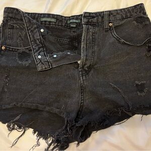 All Saints Black Distressed Women's Shorts
